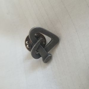 CTA Silver Twist Heart Lapel Pin